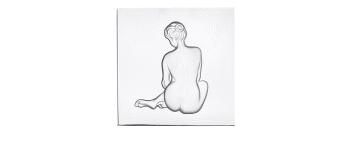 Les causeuses decorative panel in clear crystal, small size - Lalique